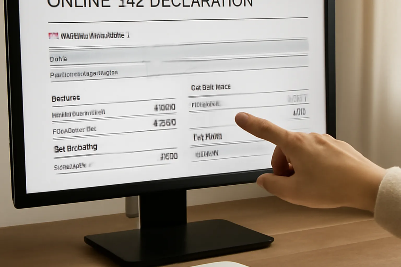 Formulaire de declaration de revenus en ligne avec champs a verifier
